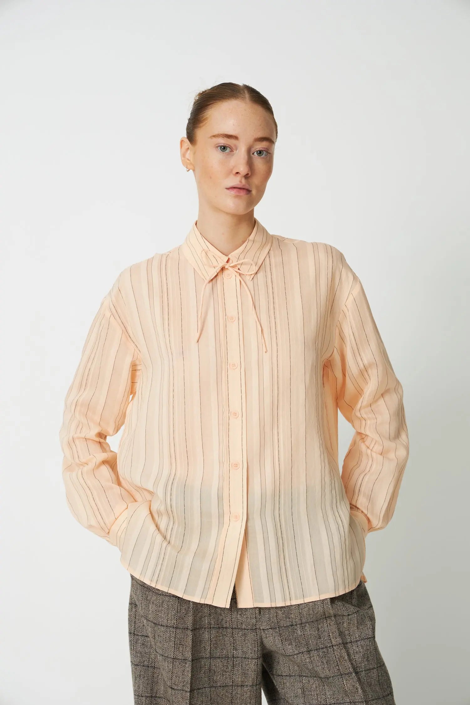 Stella Nova Casual Shirt Blouse 484 Peach Beige