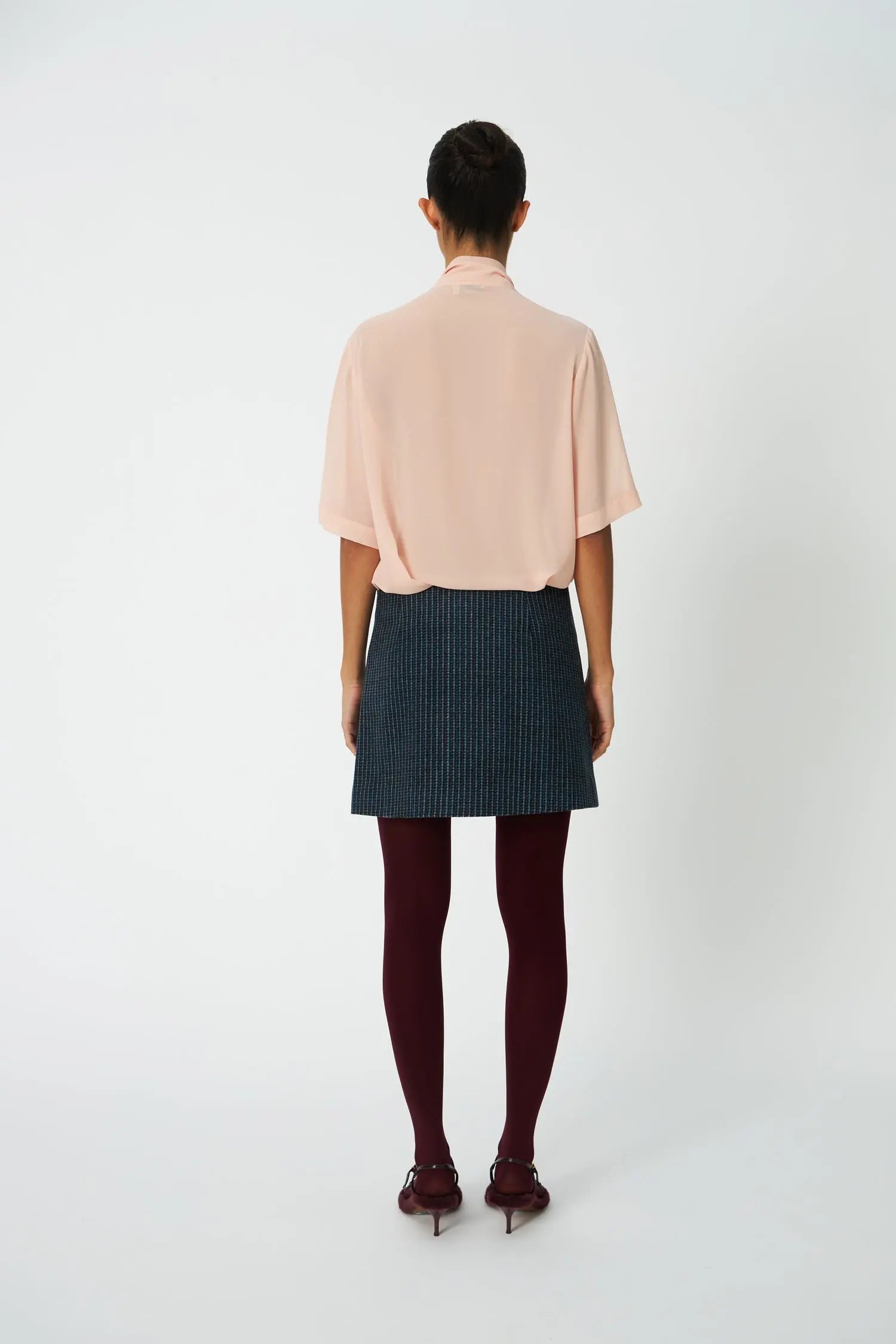 Stella Nova Checked Micro Skirt Skirt 416 Blue Checks