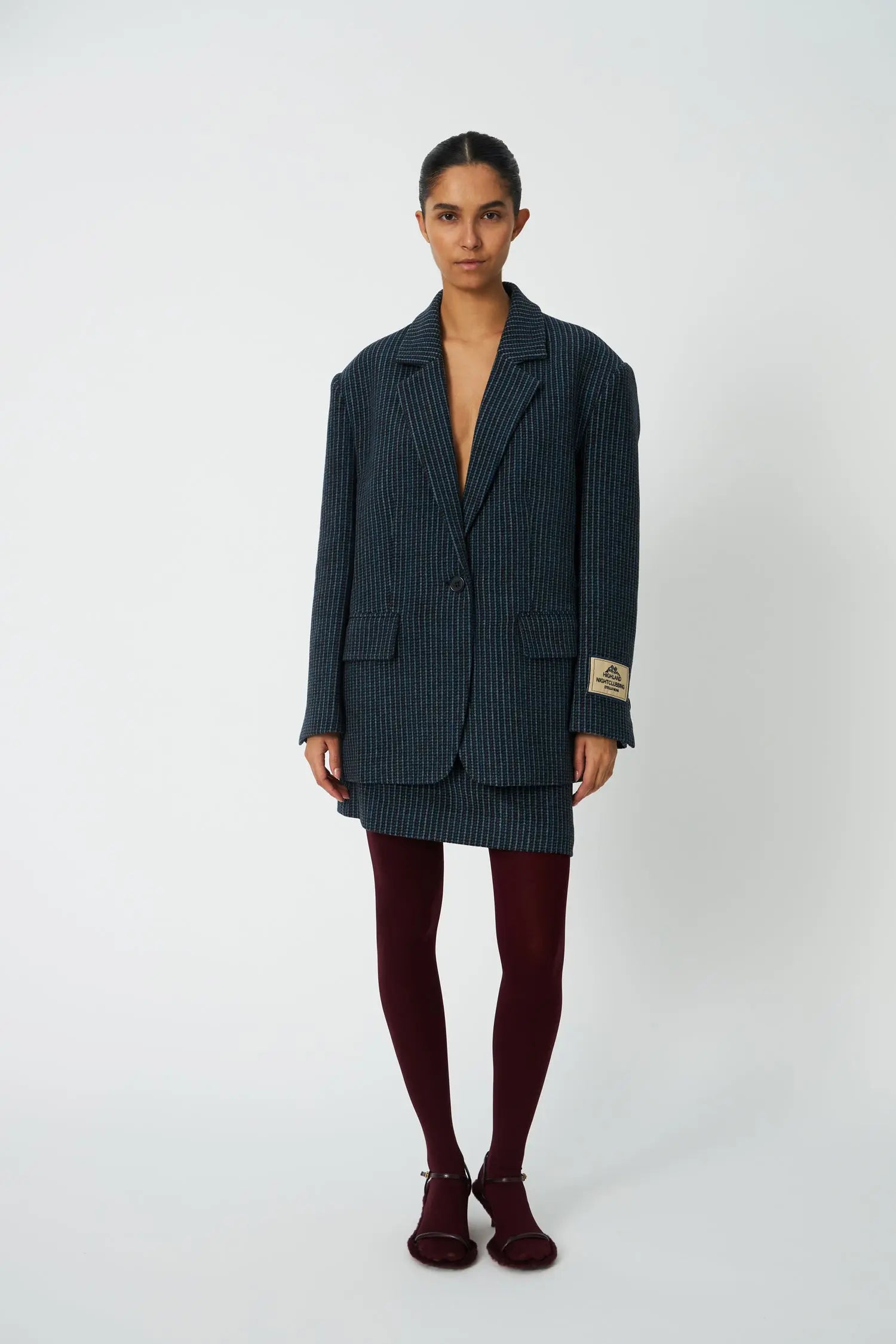 Stella Nova Checked Micro Skirt Skirt 416 Blue Checks