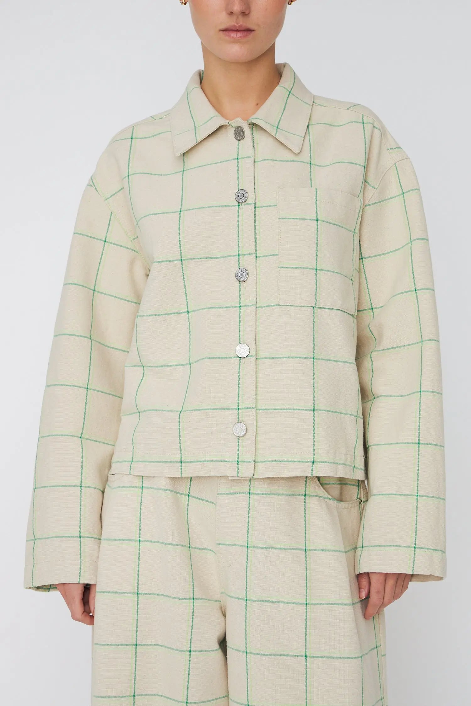 Stella Nova Checked Shirt Shirt 020 Creme Check