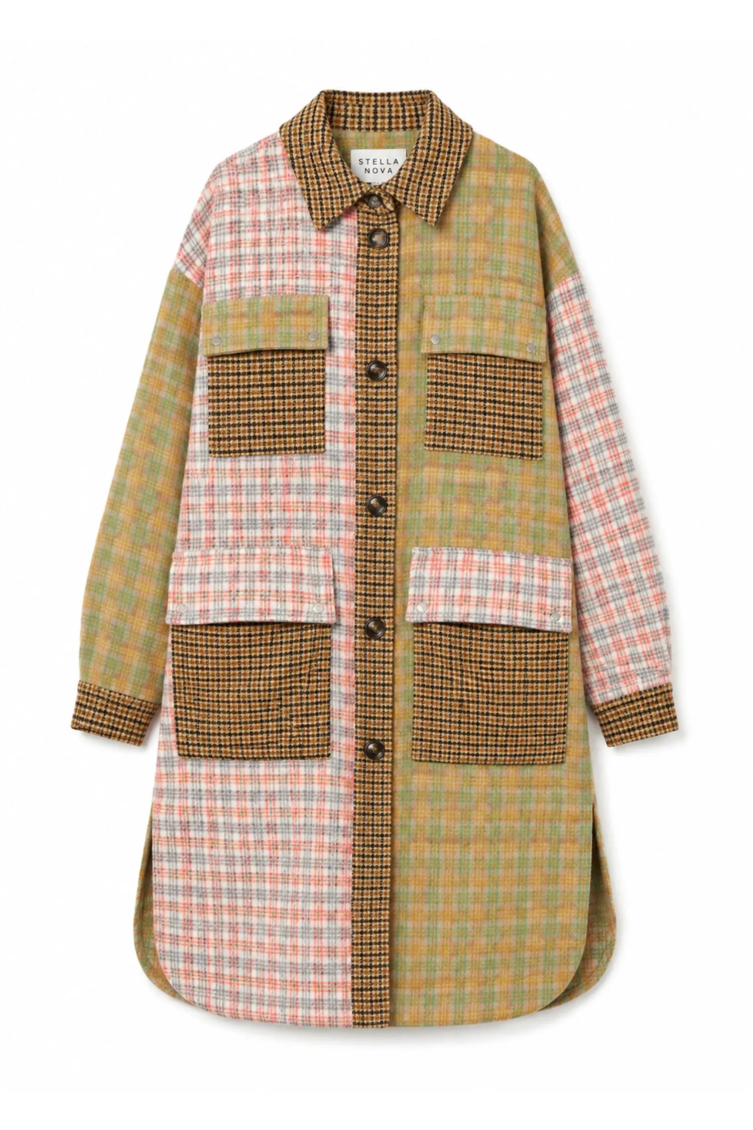 Stella Nova Checked coat Coat 656 Lovely Mix