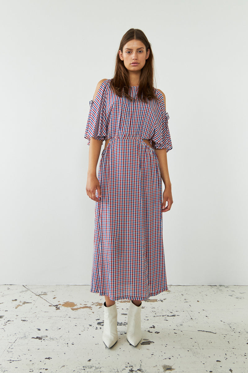 Stella Nova Checked midi dress Dress 471 Red Checks