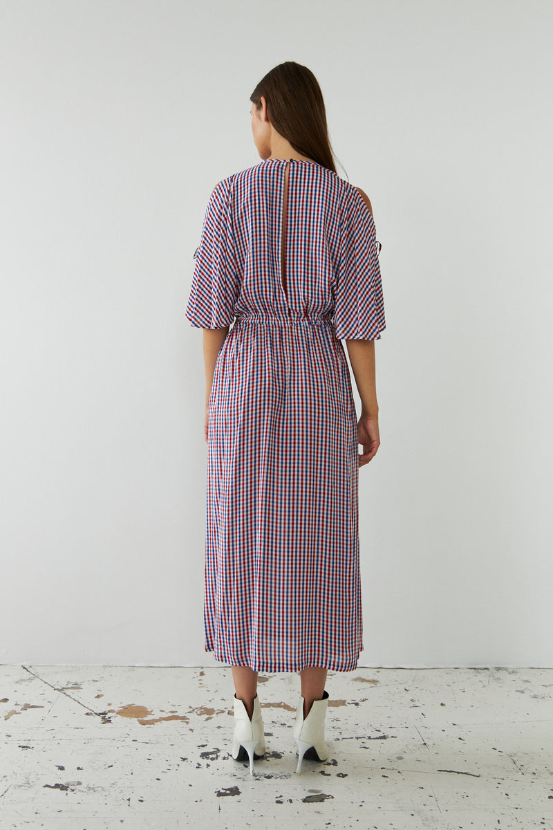 Stella Nova Checked midi dress Dress 471 Red Checks