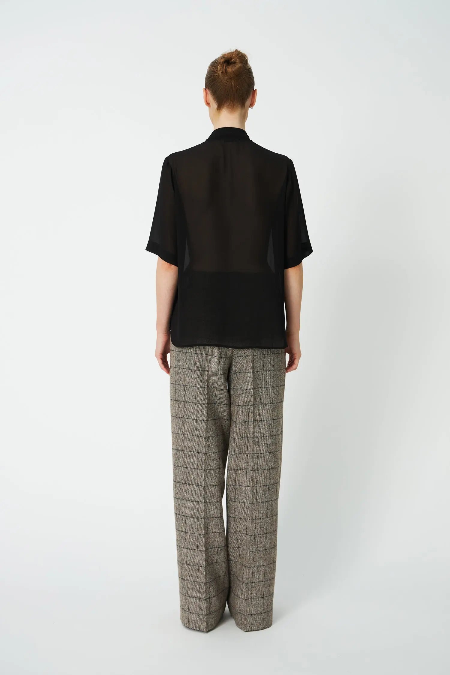 Stella Nova Chiffon Shirt with tie band Shirt 999 Black