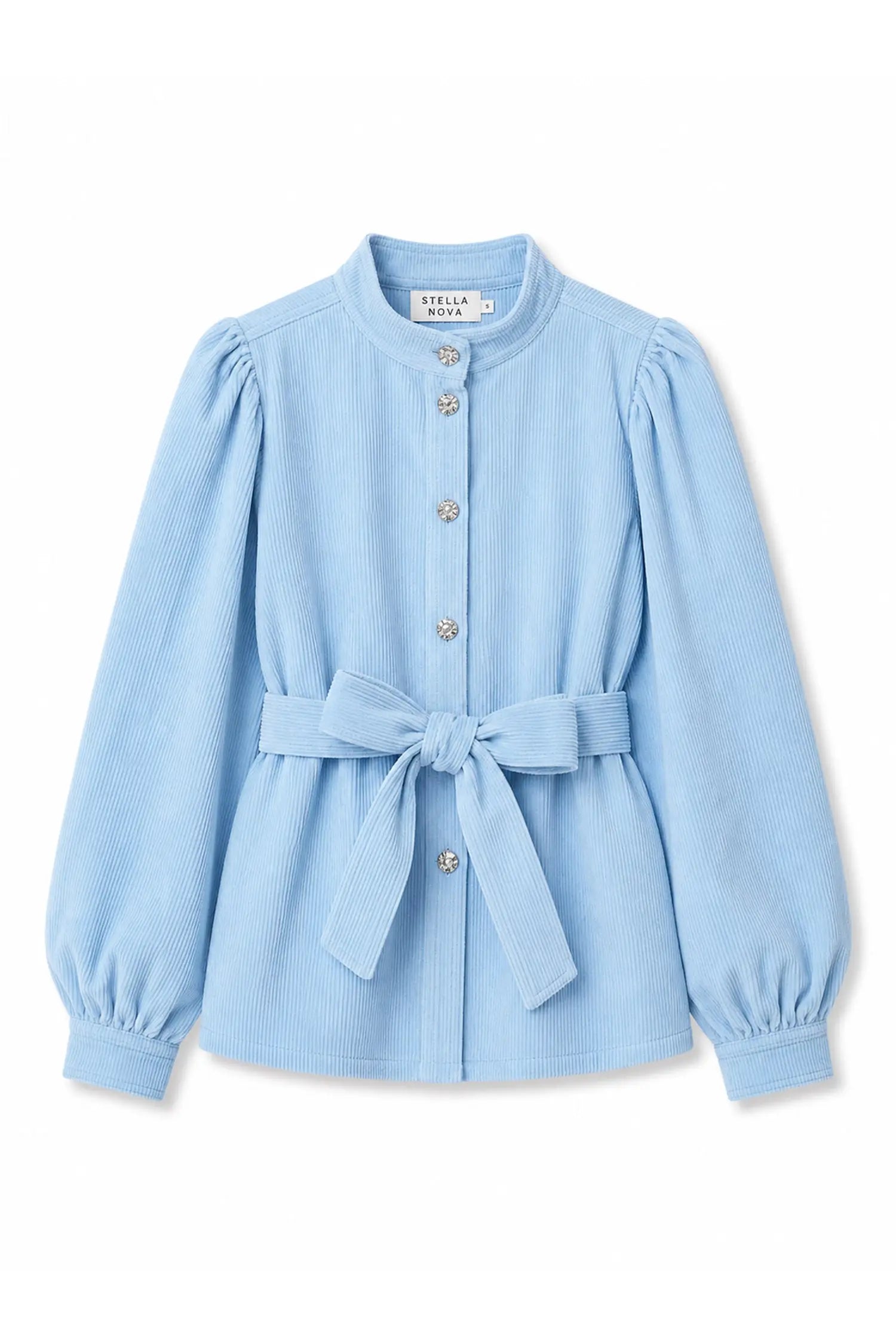 Stella Nova Corduroy shirt with belt Shirt 302 Light Blue