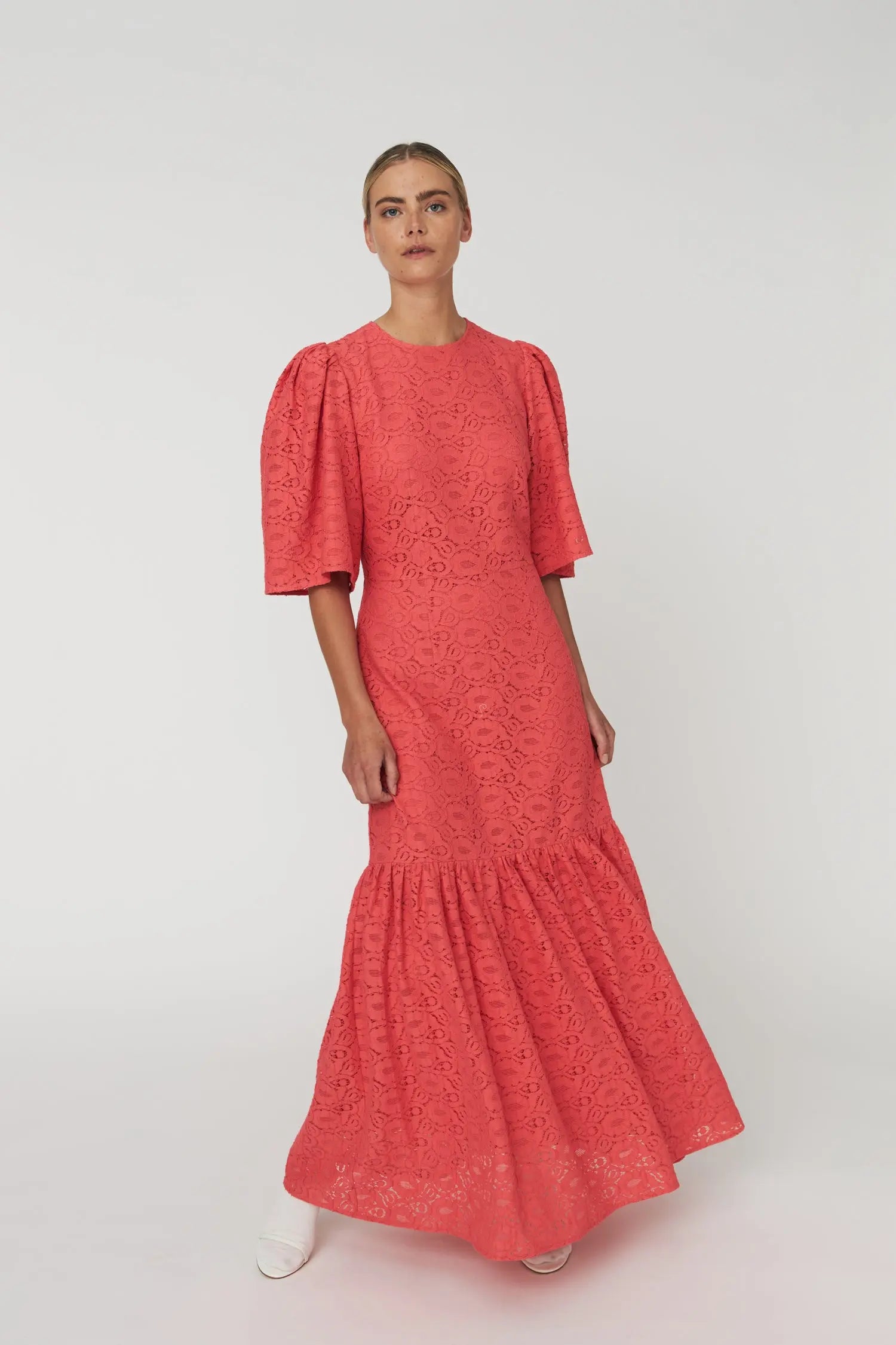 Stella Nova Cotton Lace Maxi Dress Dress 671 Summer Coral