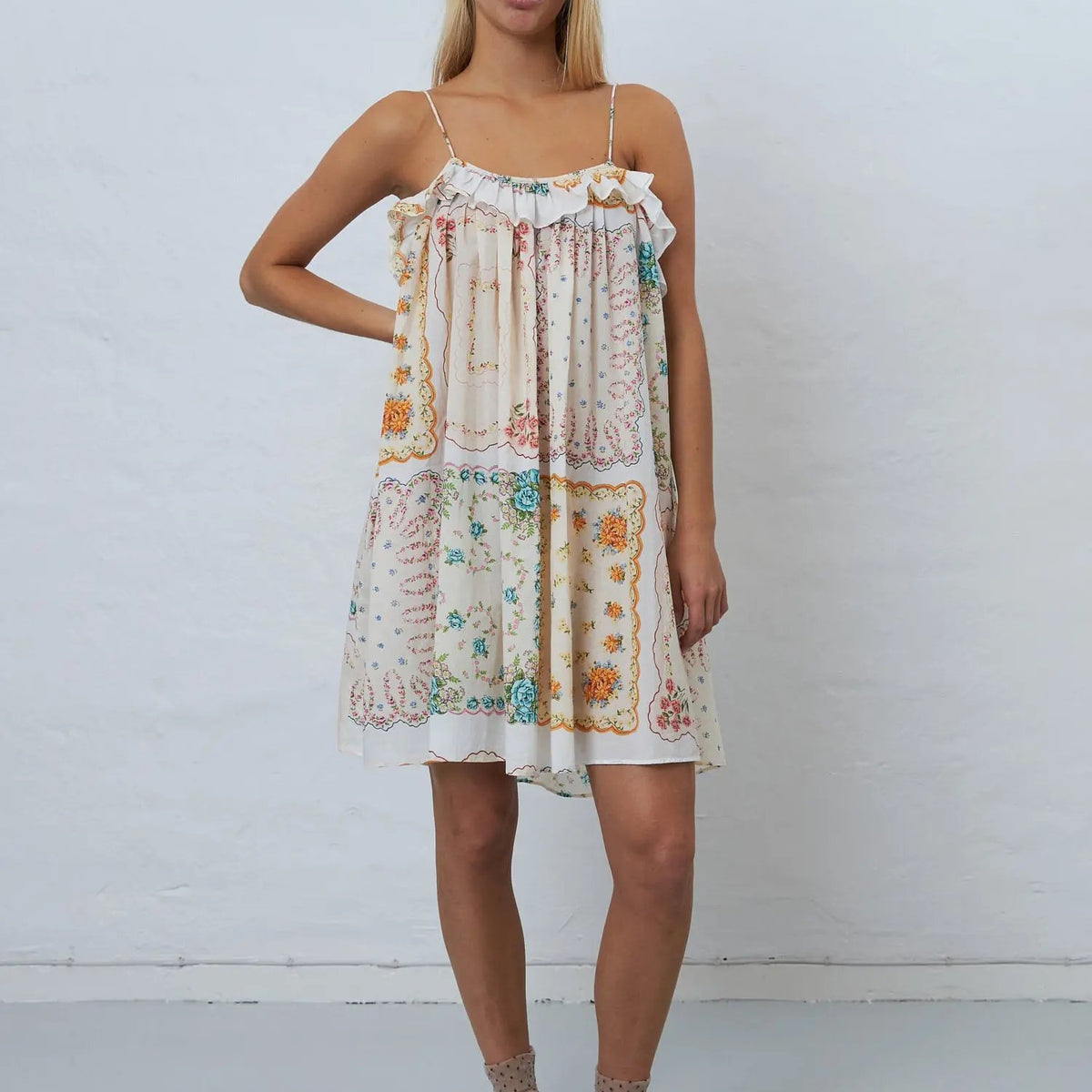 mini handkerchief dress Aerie Plaid Handkerchief Mini Dress
