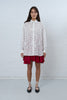 Crisp delicate embroidered cotton shirt - White