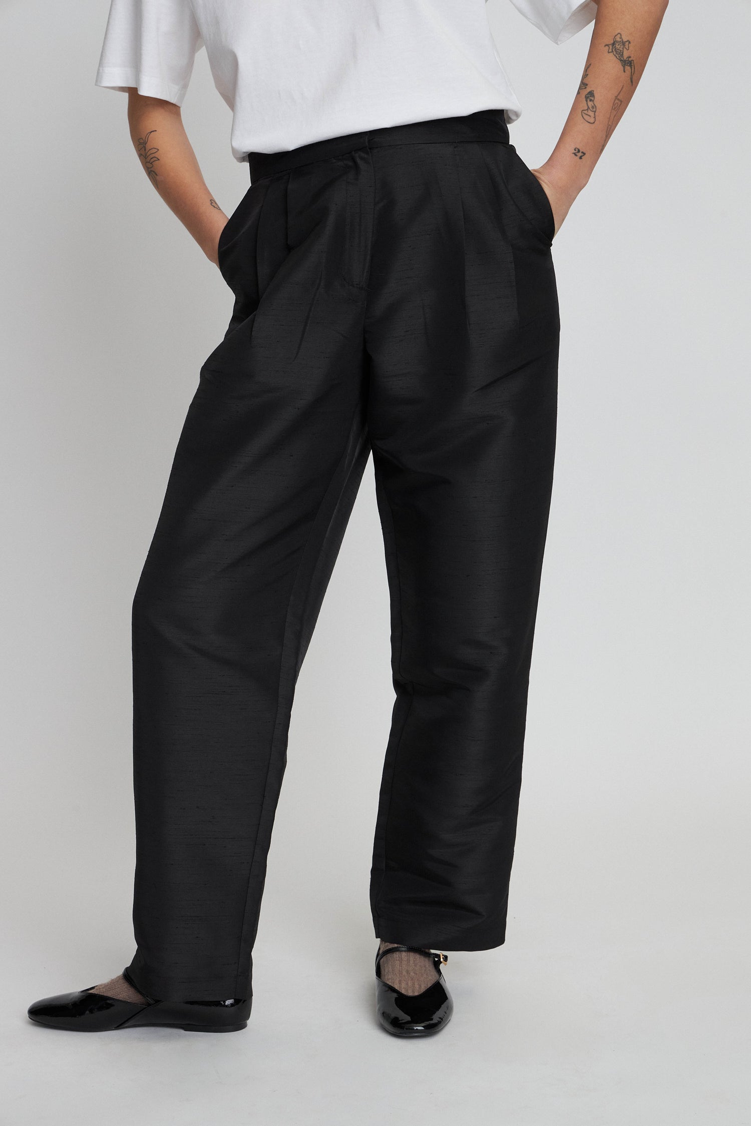 Stella Nova Crispy pleated pant Pants 999 Black