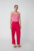 Cropped Crinkle Pants - Wild Cherry