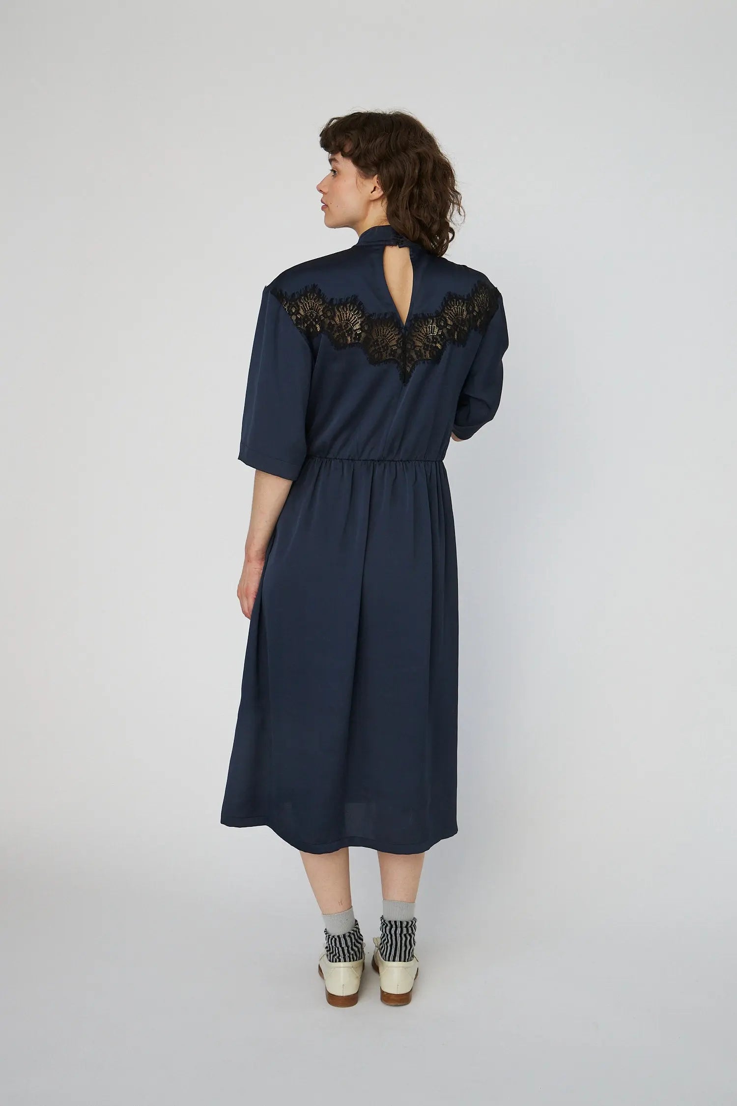 Stella Nova Delicate Lace Midi Dress Dress 401 Ultra Navy
