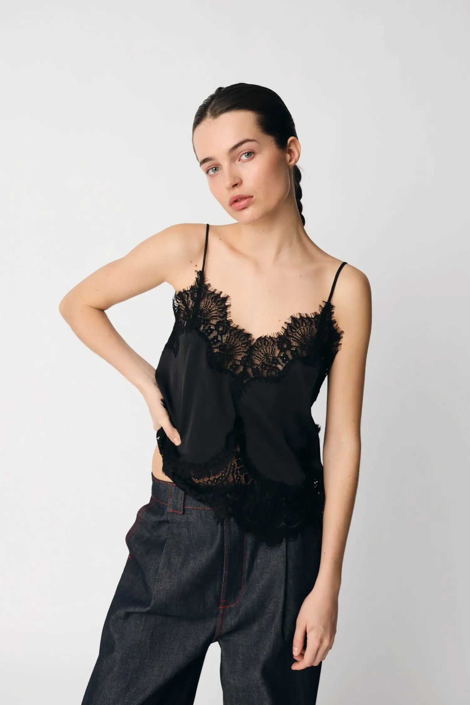 Stella Nova Delicate Lace Top Top 999 Black