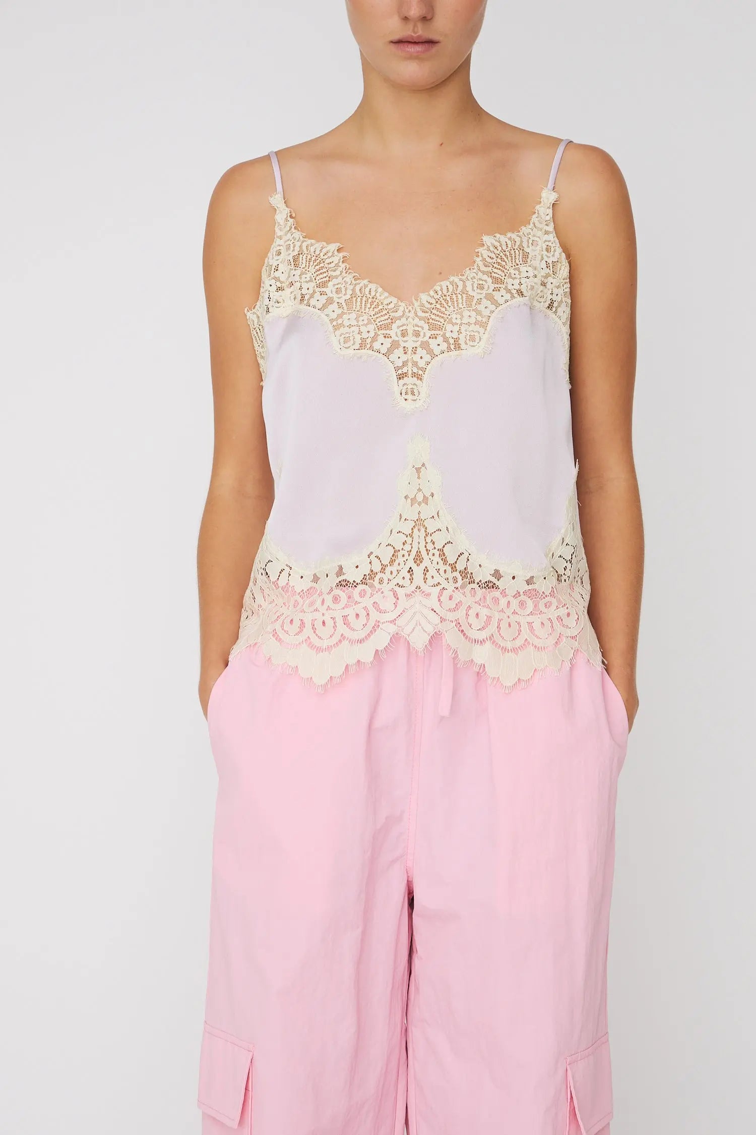 Stella Nova Delicate Lace Top Top 523 Light Purple