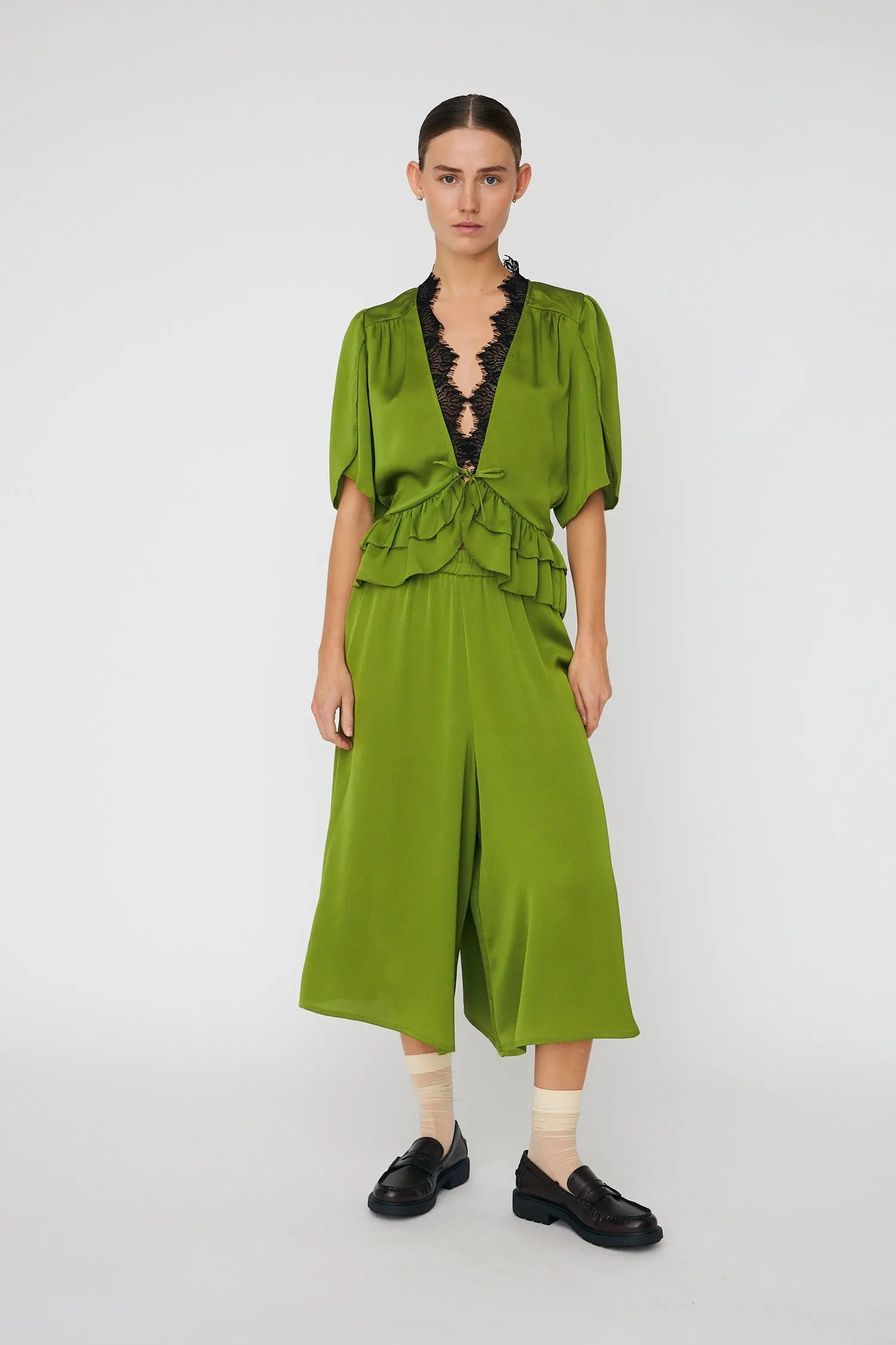 Stella Nova Delicate Tieband Blouse Blouse 212 Green Flash
