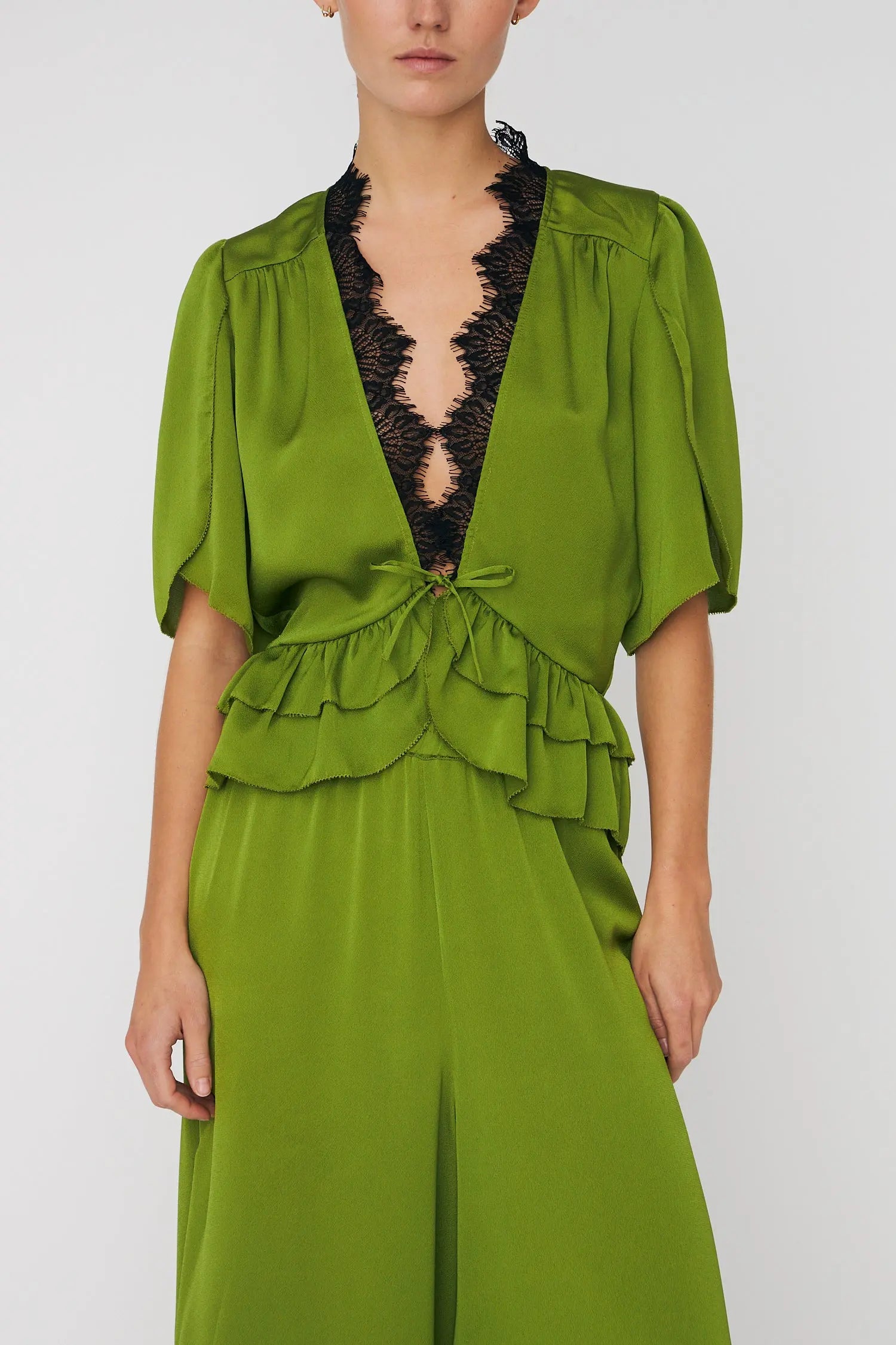 Stella Nova Delicate Tieband Blouse Blouse 212 Green Flash