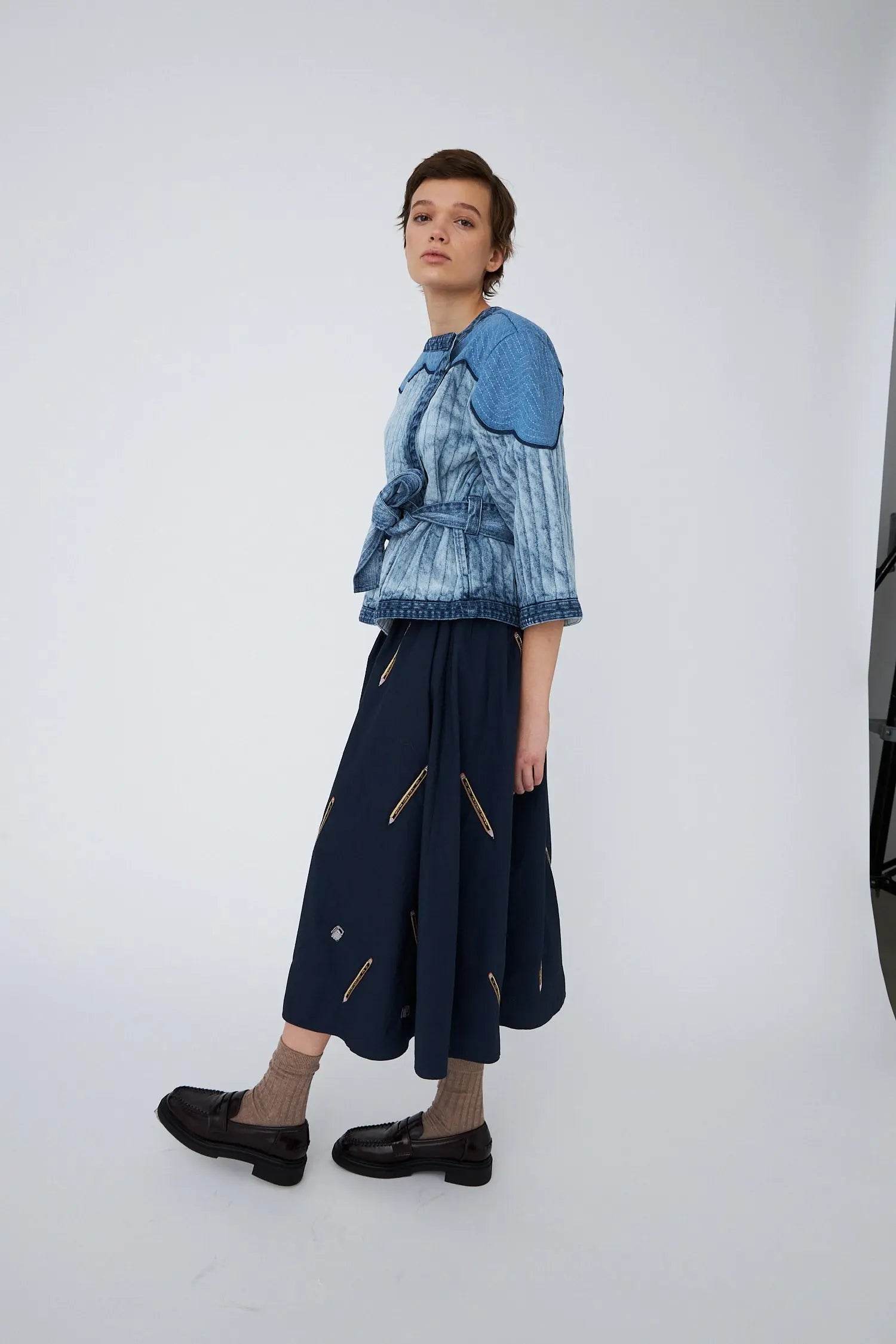 Stella Nova Denim Quilted Jacket Jacket 305 Denim Blue