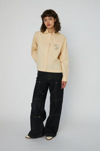 Embellished Moon Shirt - Creme Brûlée