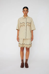 Camicia a maniche corte ricamata - Army Touch