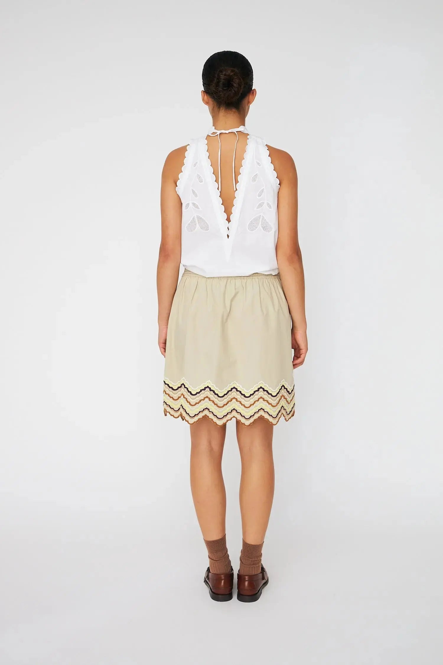 Stella Nova Embroidered Skirt Skirt 198 Army Touch
