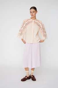 Camicia in pizzo inglese - Soft Powder