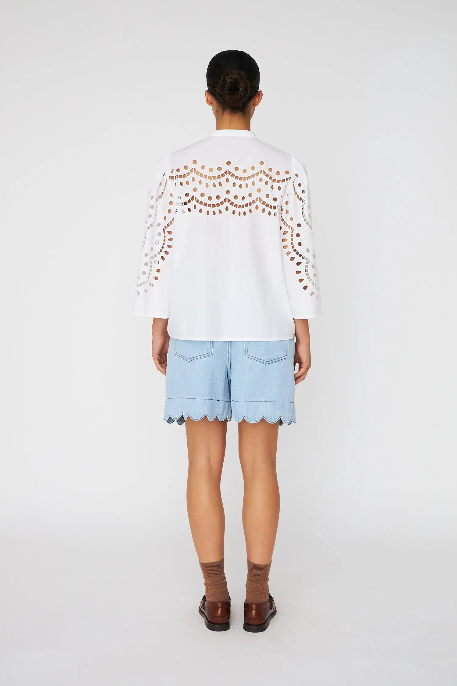 Stella Nova Embroidery Anglaise Shirt Shirt 001 White