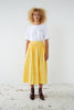 Broderi anglaise midi-nederdel - Sweet Yellow