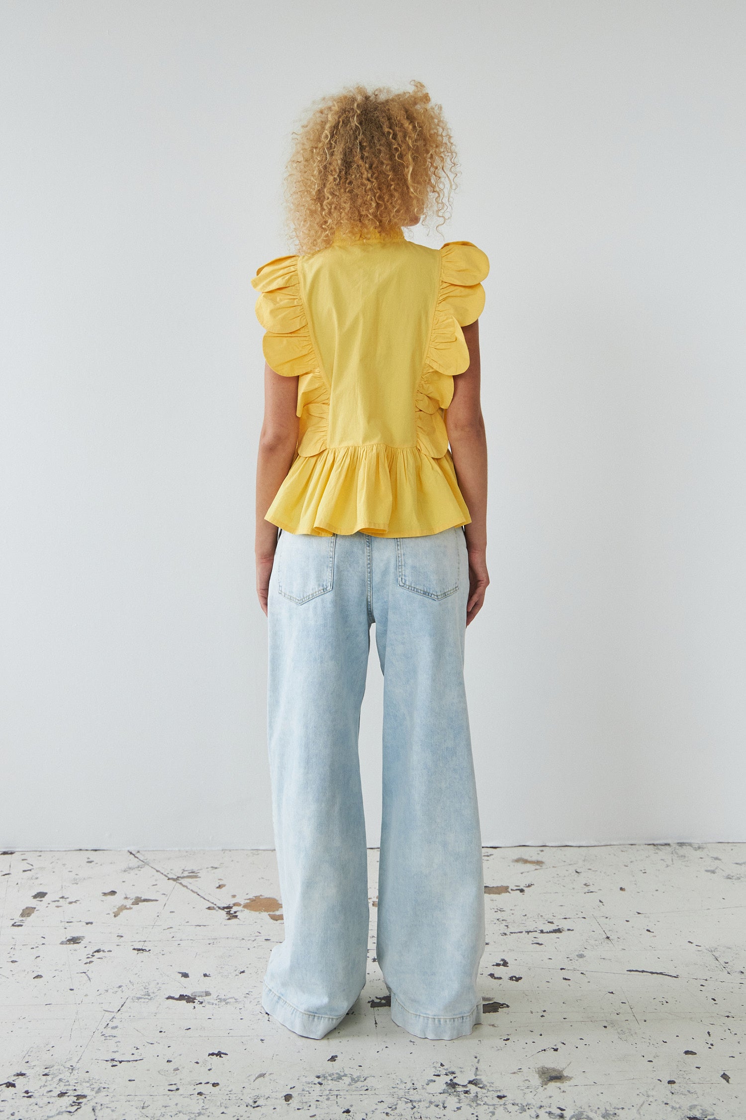 Stella Nova Embroidery Anglaise top Top 115 Sweet Yellow