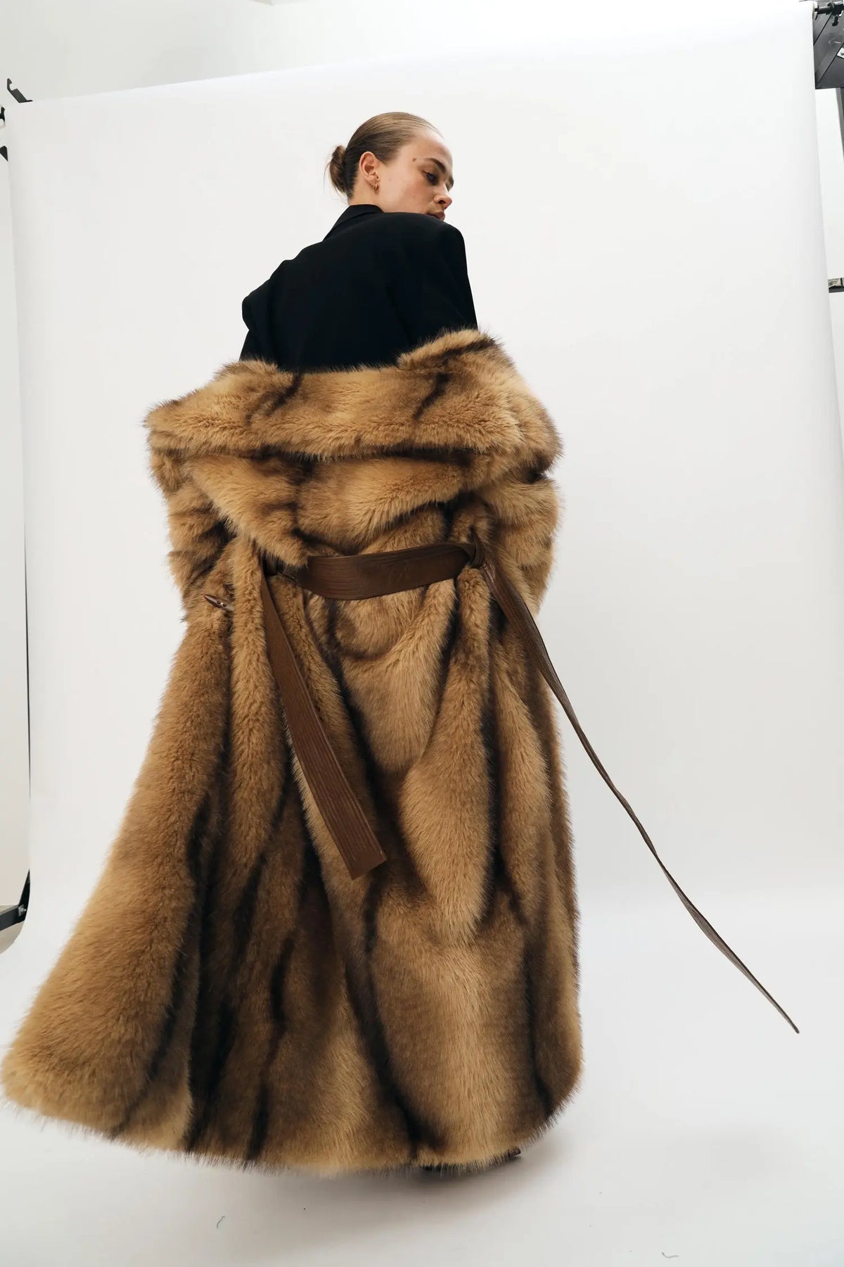 Stella Nova Faux Fur Coat Coat 862 Soft Brown