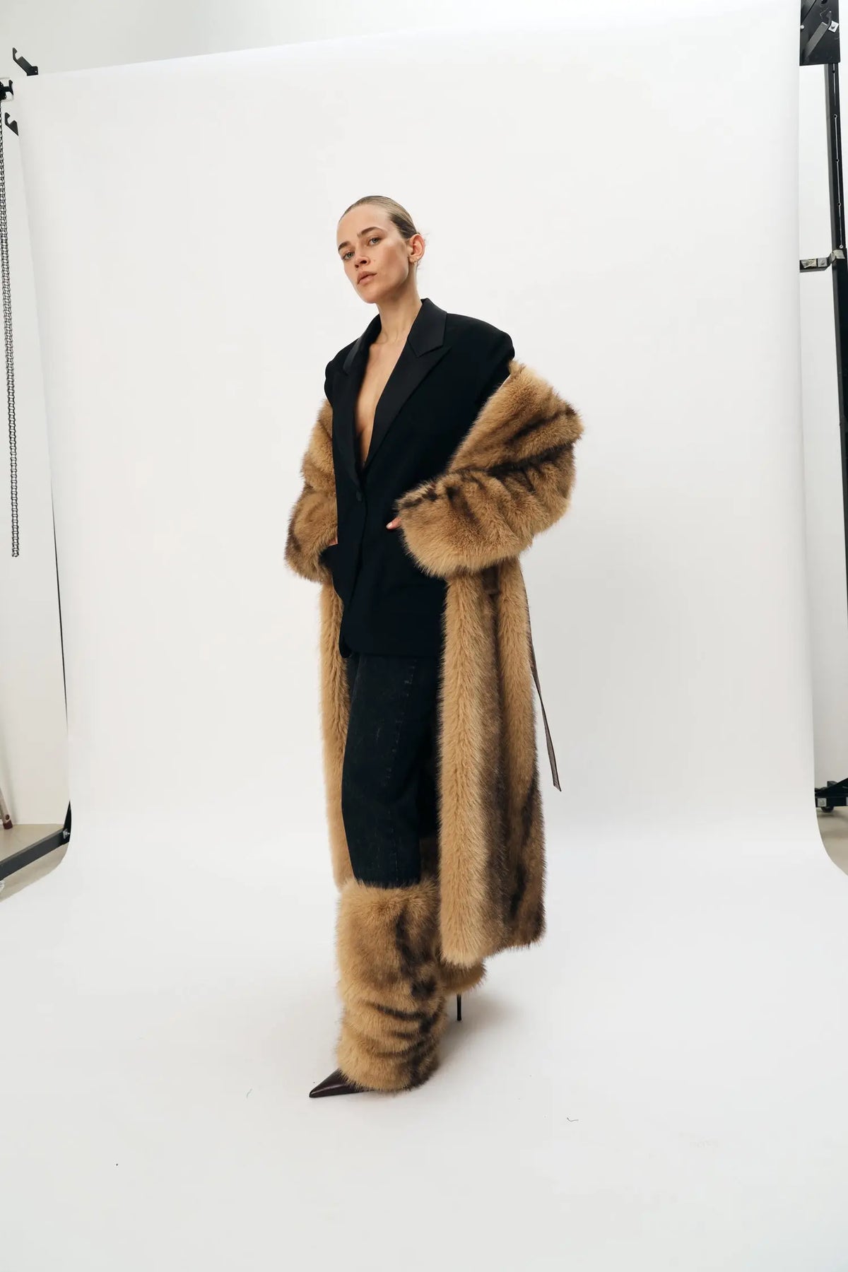 Stella Nova Faux Fur Coat Coat 862 Soft Brown