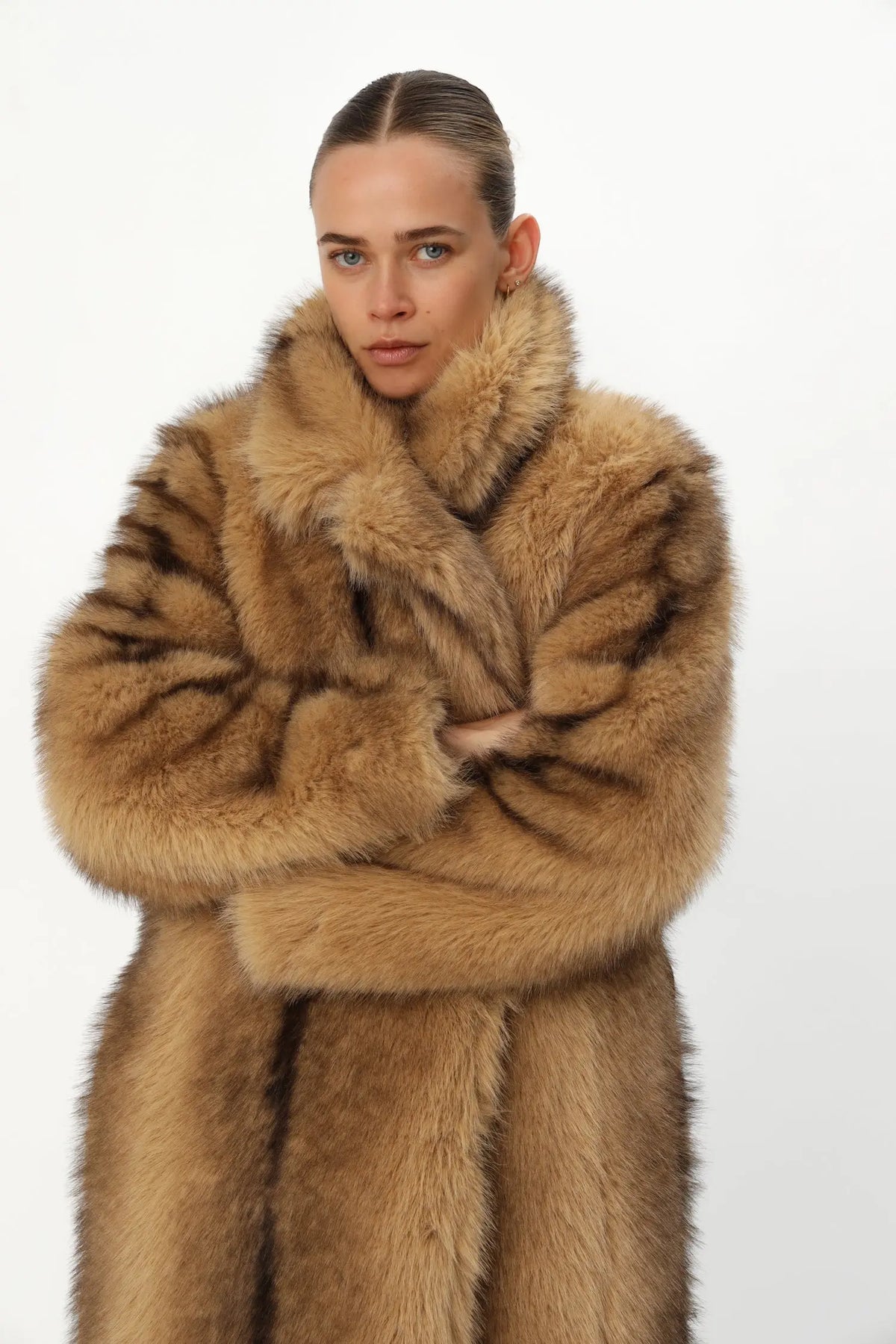 Stella Nova Faux Fur Coat Coat 862 Soft Brown