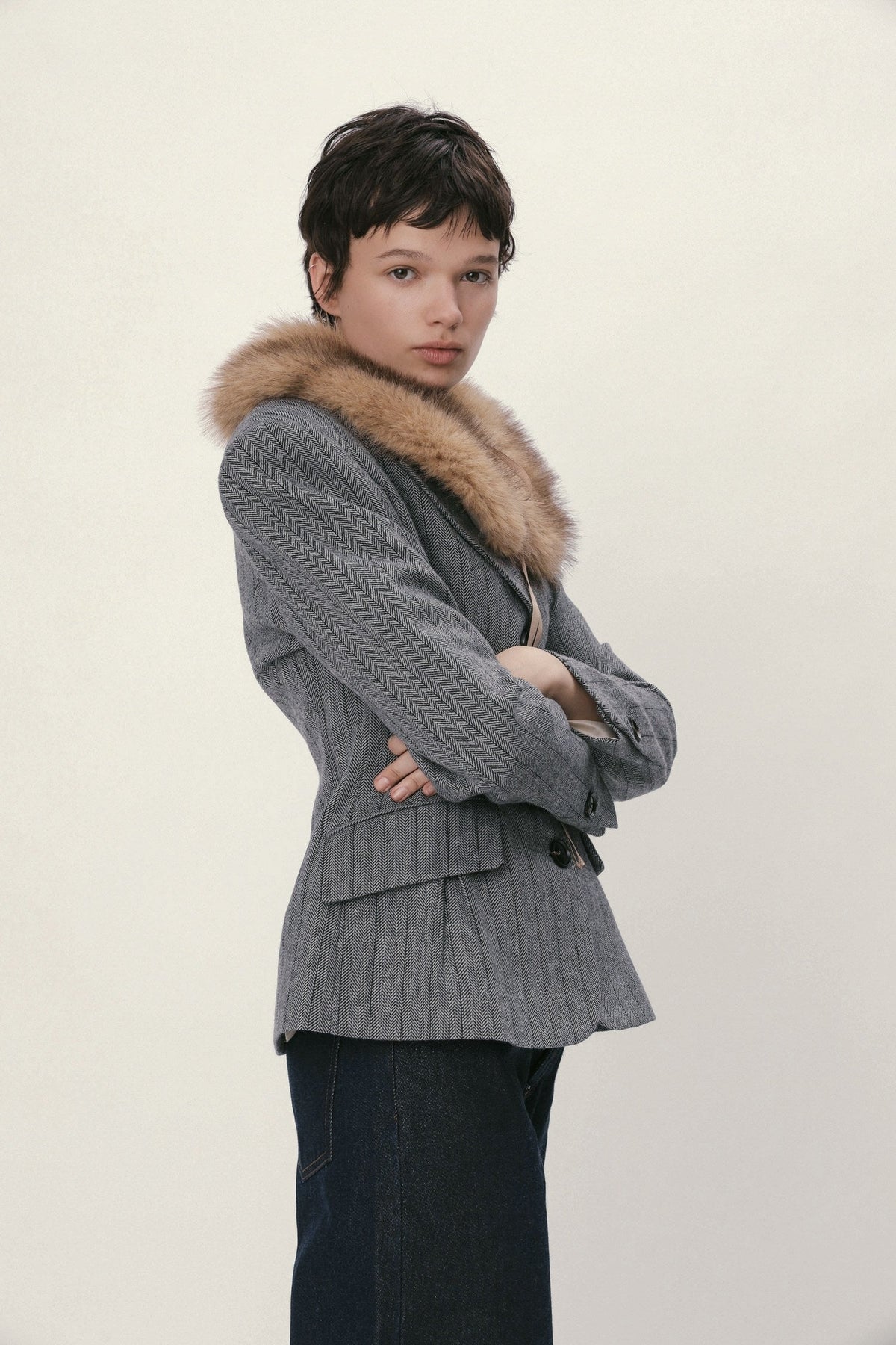 Stella Nova Faux Fur Collar Collar 869 Brown