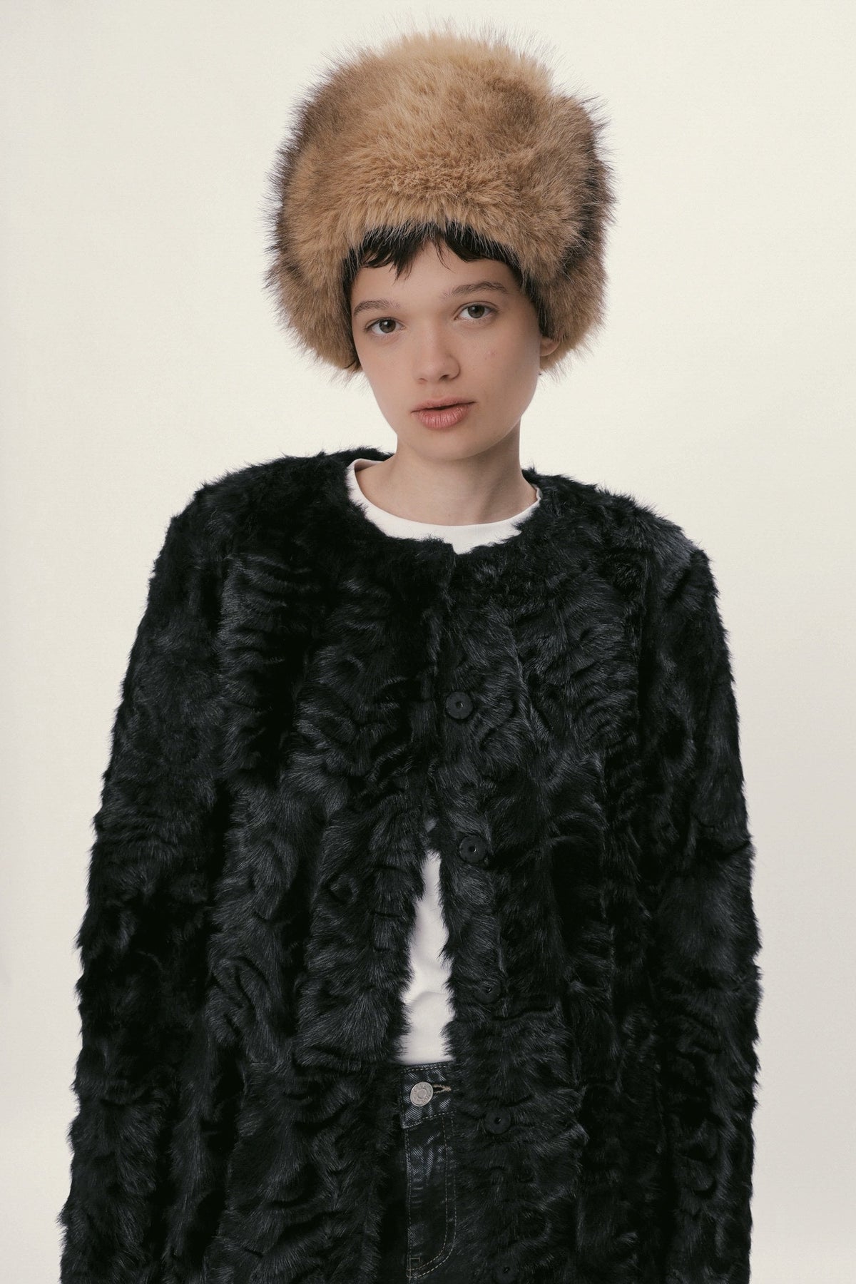 Stella Nova Faux Fur Hat Hat 862 Soft Brown