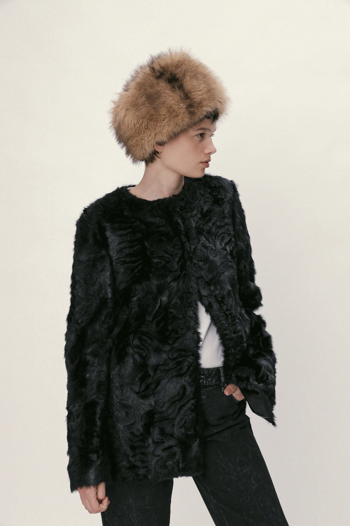 Stella Nova Faux Fur Hat Hat 862 Soft Brown