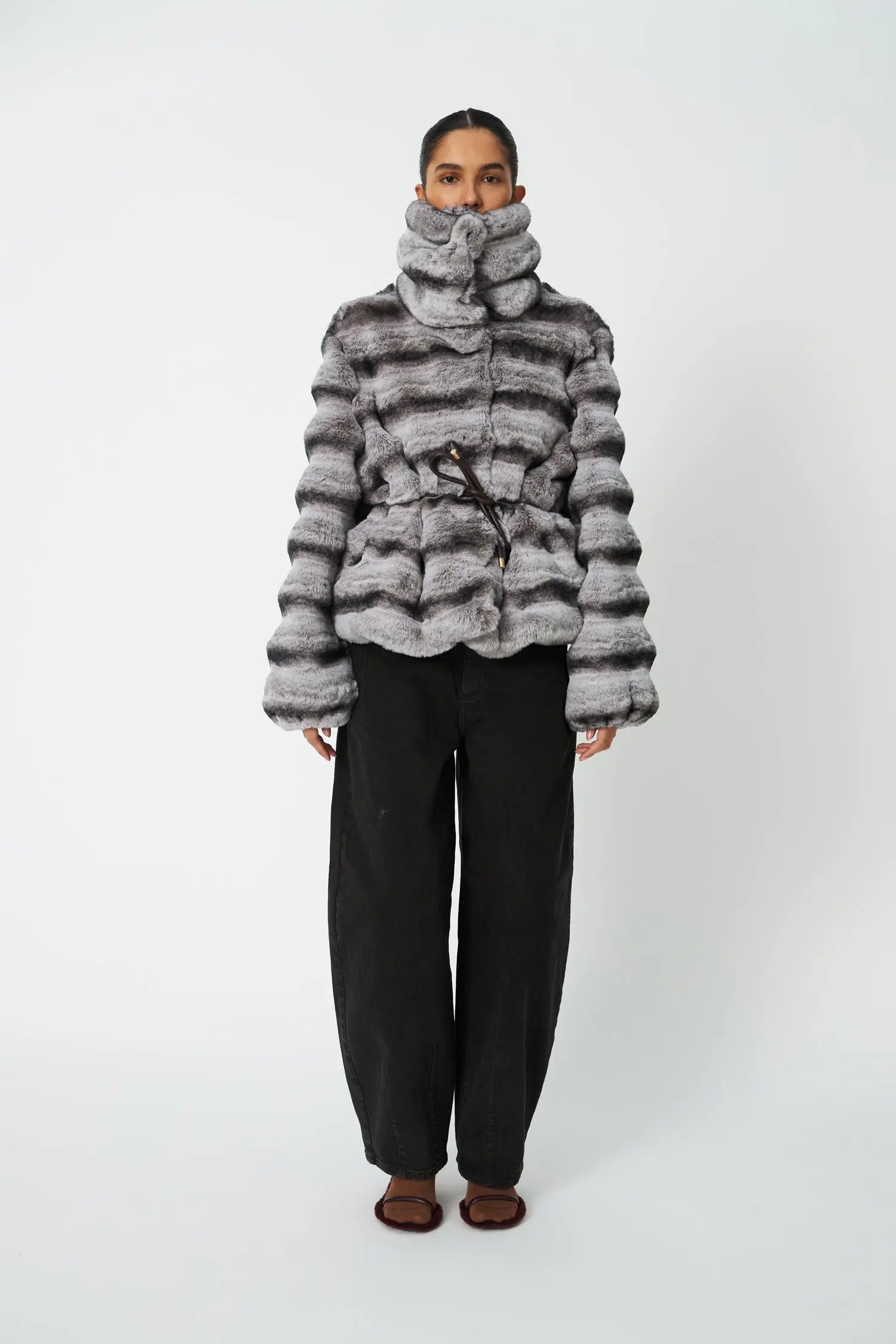 Stella Nova Faux Fur Jacket Jacket 292 Fall Grey