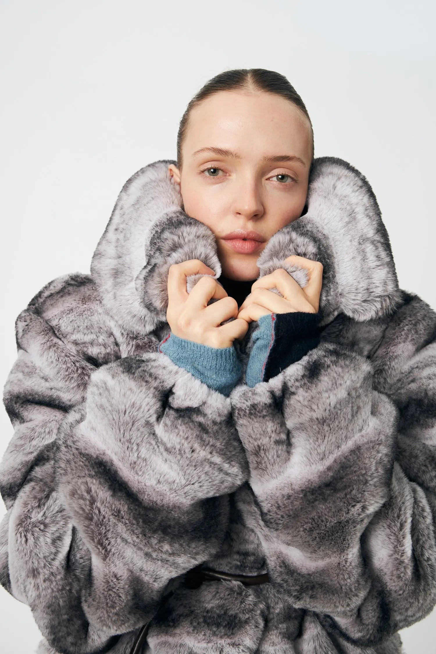 Stella Nova Faux Fur Jacket Jacket 292 Fall Grey