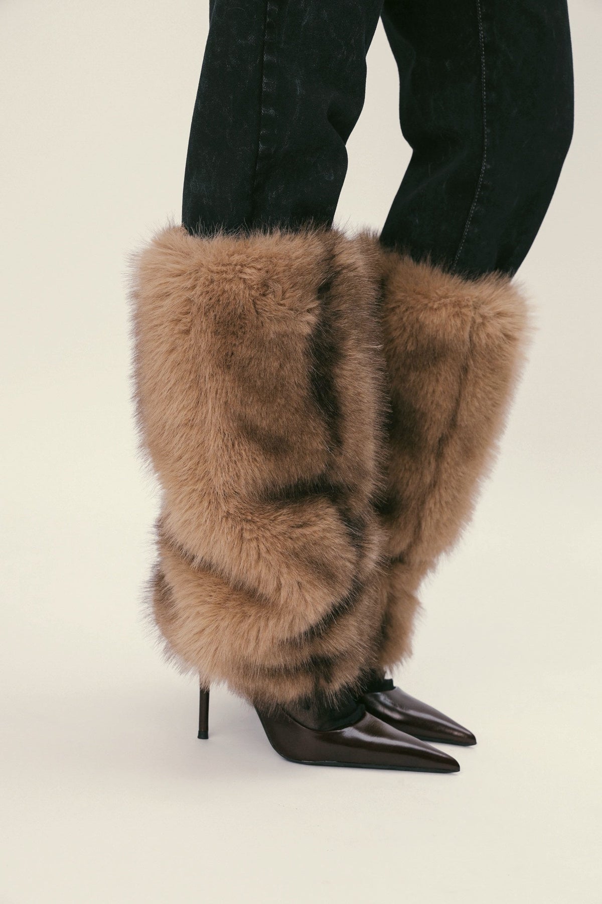 Stella Nova Faux Fur Leg Warmers Accessories 862 Soft Brown