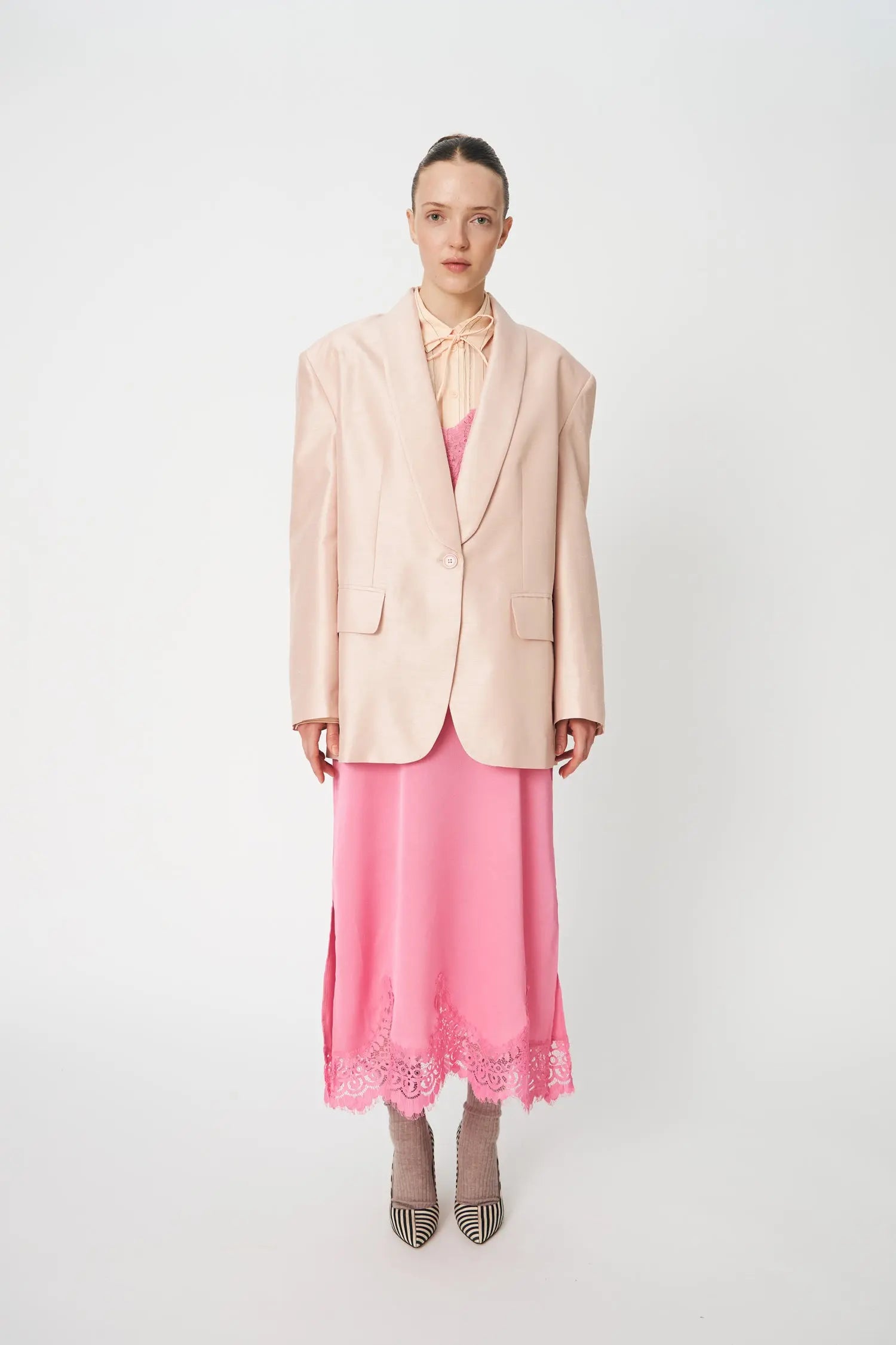 Stella Nova Festive Oversized Blazer Blazer 528 Rose Dust
