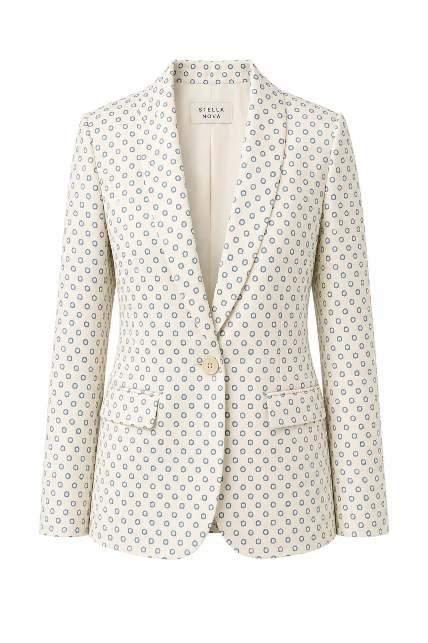 Stella Nova Flower printed blazer Blazer 234 Happy Blue Flowers