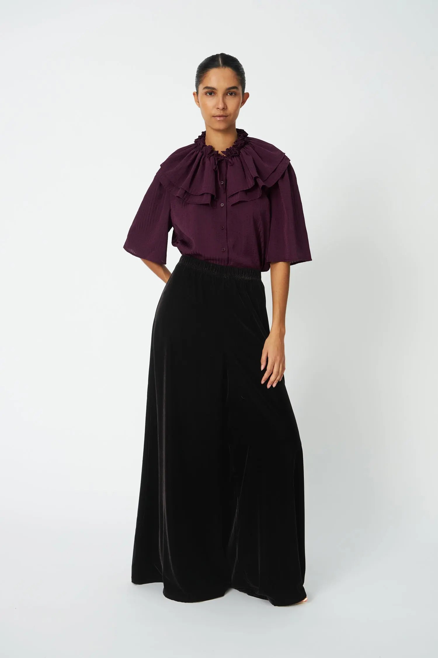 Stella Nova Frill Top Top 571 Beetroot