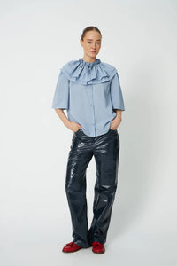 Frill Top - Dowe Blue