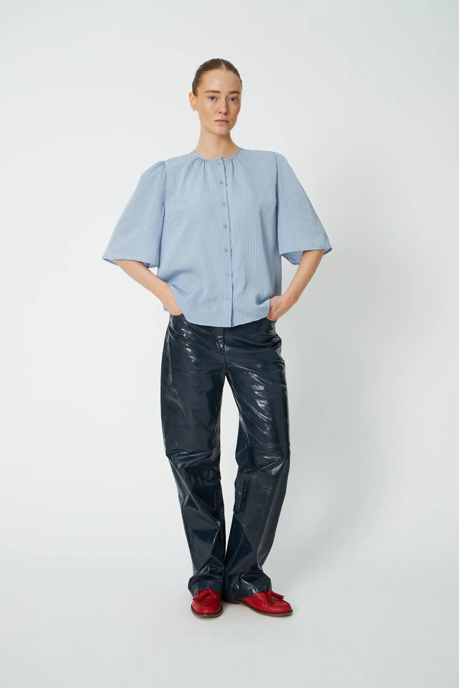 Stella Nova Frill Top Top 303 Dowe Blue