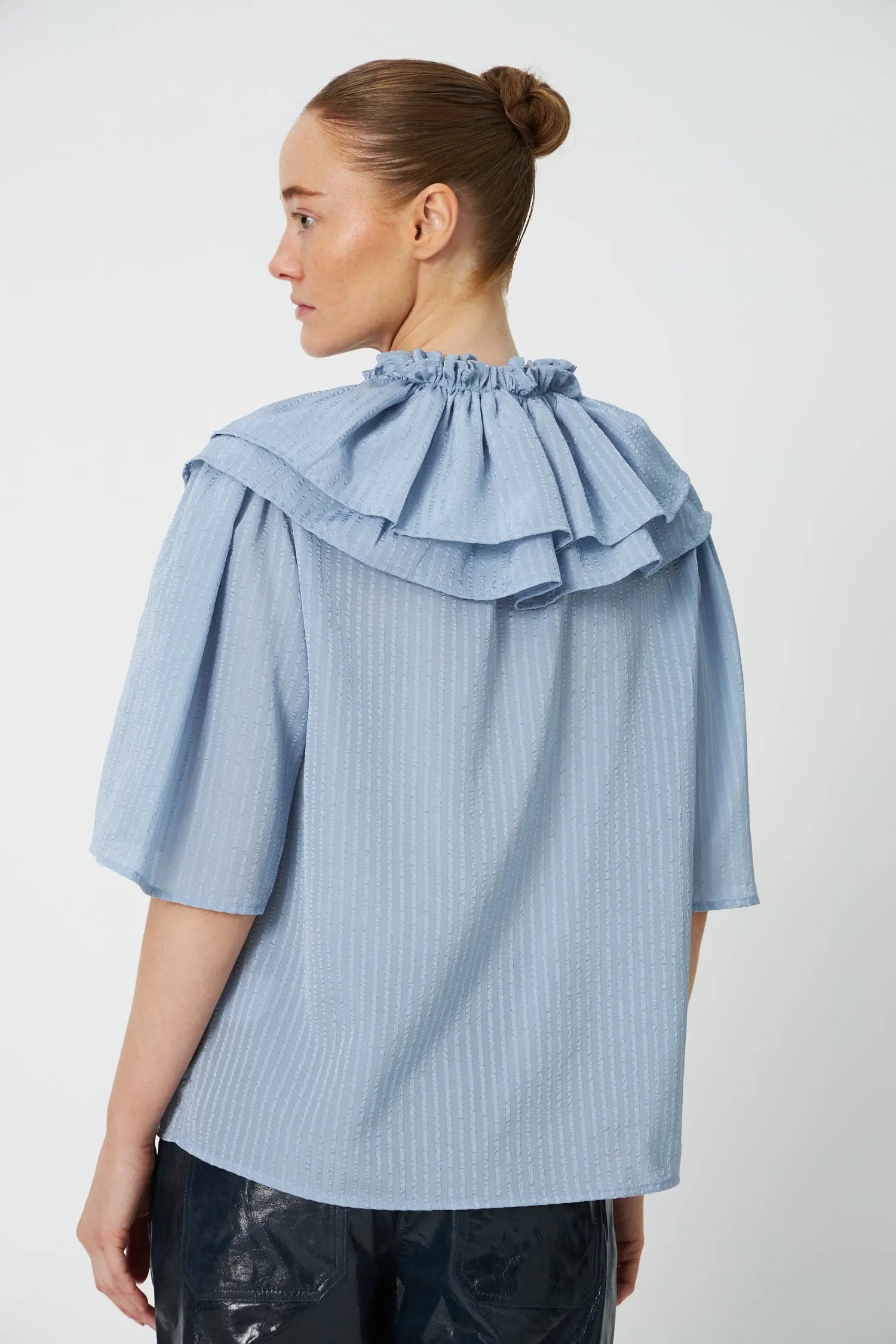 Stella Nova Frill Top Top 303 Dowe Blue