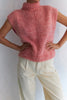 Handcrafted vest from Peru - Peach Rose