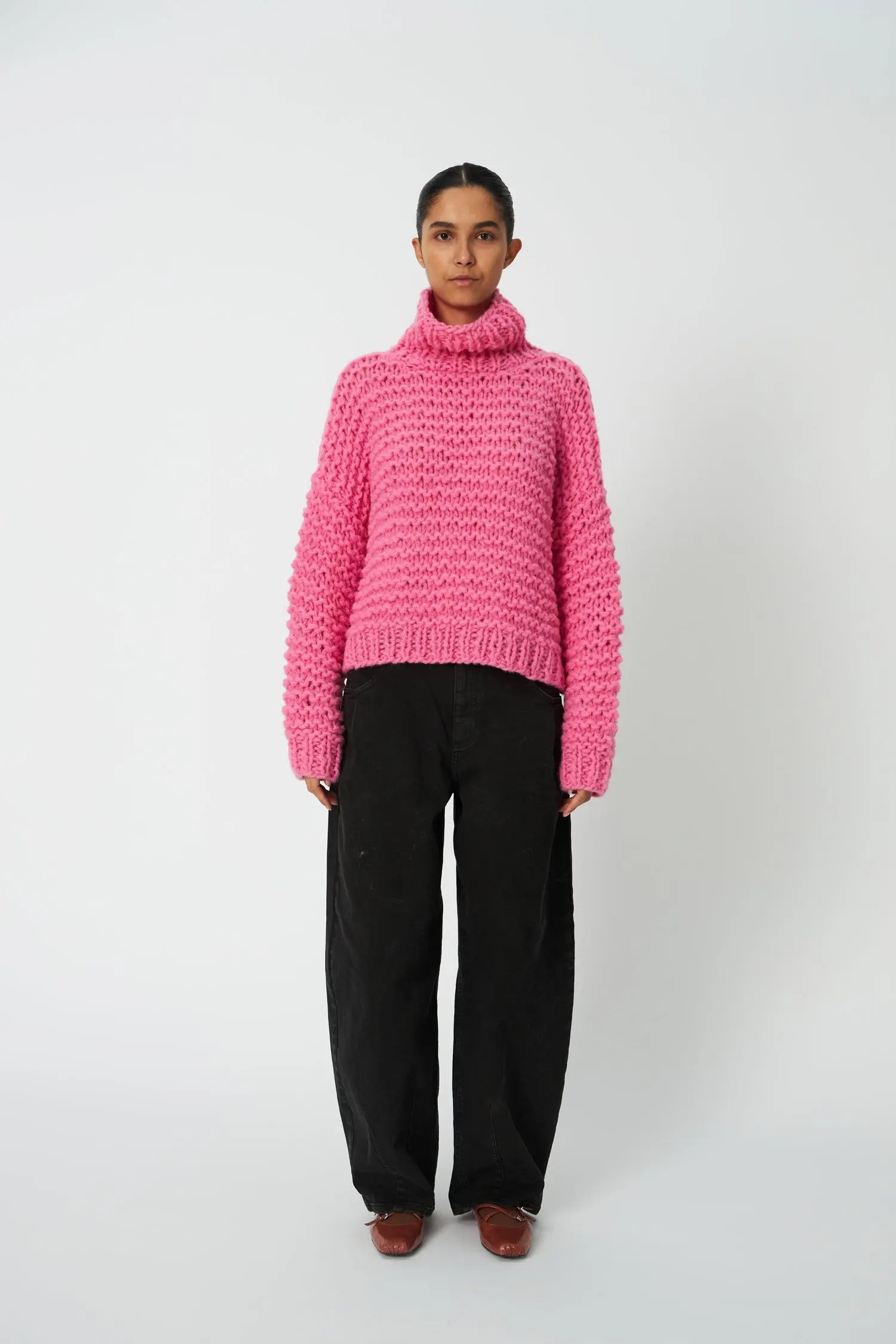 Stella Nova Handknitted Peru Sweater Sweater 567 Amazing Pink