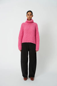 Handknitted Peru Sweater - Amazing Pink