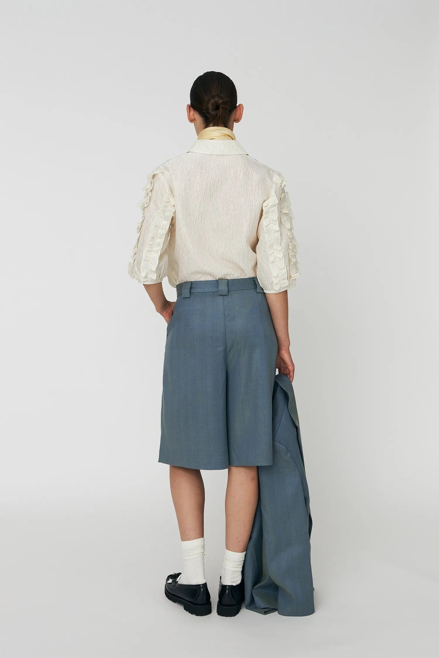 Stella Nova Herringbone Suiting shorts Short Pants 218 Aqua Green