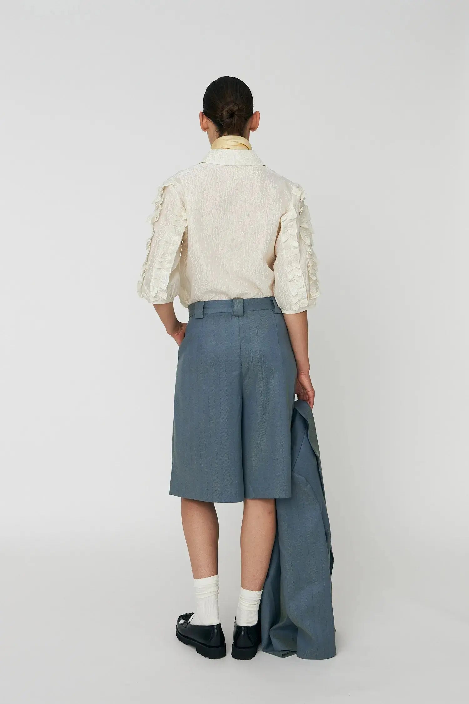 Stella Nova Herringbone Suiting shorts Short Pants 218 Aqua Green