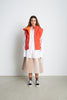 Hooded vest - Orange Red