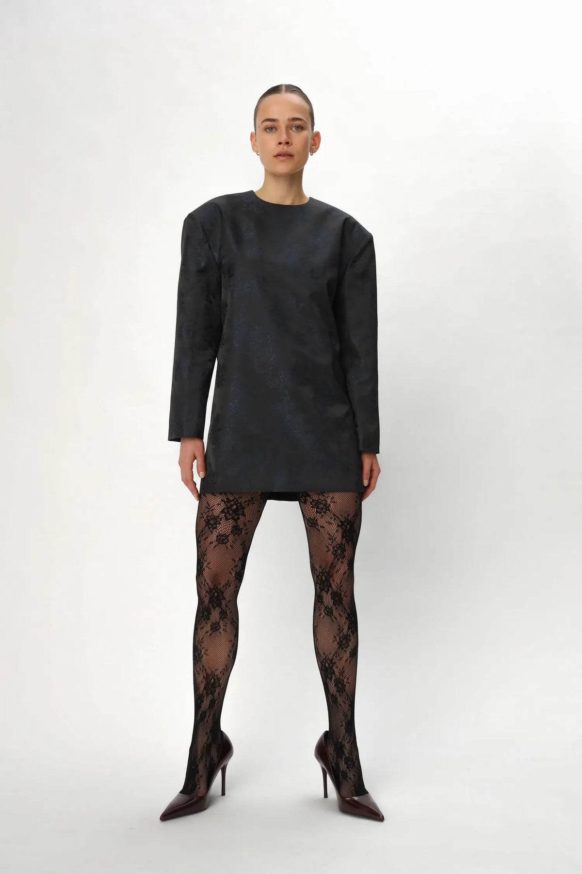 Stella Nova Jacquard Mini Dress Dress 324 Dark Ocean Black