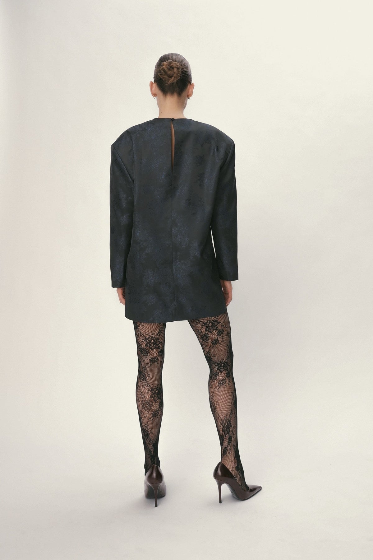 Stella Nova Jacquard Mini Dress Dress 324 Dark Ocean Black